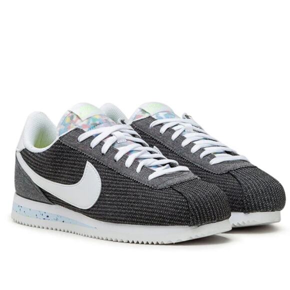 Nike Classic Cortez Recycled Canvas Sneakers Mens 7.5 Iron Gray White CQ6663-001 - Picture 1 of 11